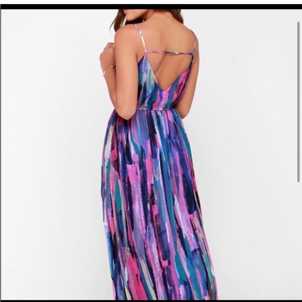 JACK Anthropologie BB Dakota watercolor dress M